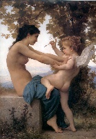 W.A.Bougerau ragazza che si difende da Eros, 1880